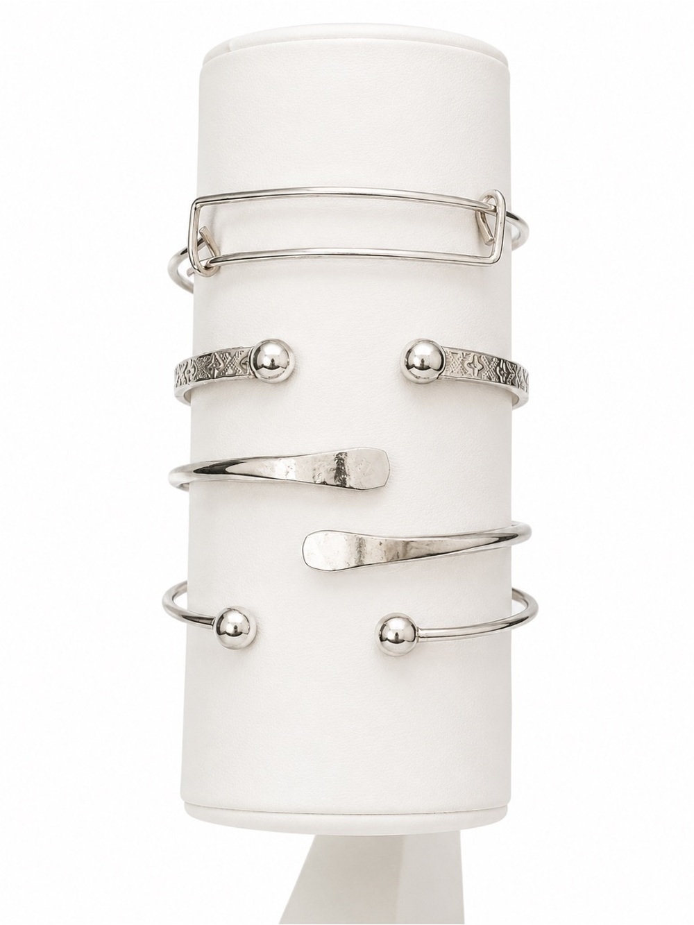 Silver Tone Bracelet Set of 4 Unbranded Mixed Styles One Size